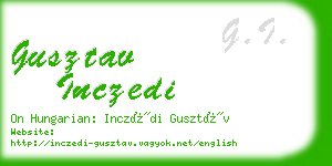 gusztav inczedi business card